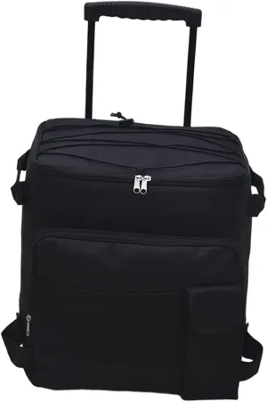 Rolling Cooler Cart Collapsible Cool Bag Oxford Portable Cooler Bag Insulated Wheeled Cooler for Outdoor Travel Work Camping Home