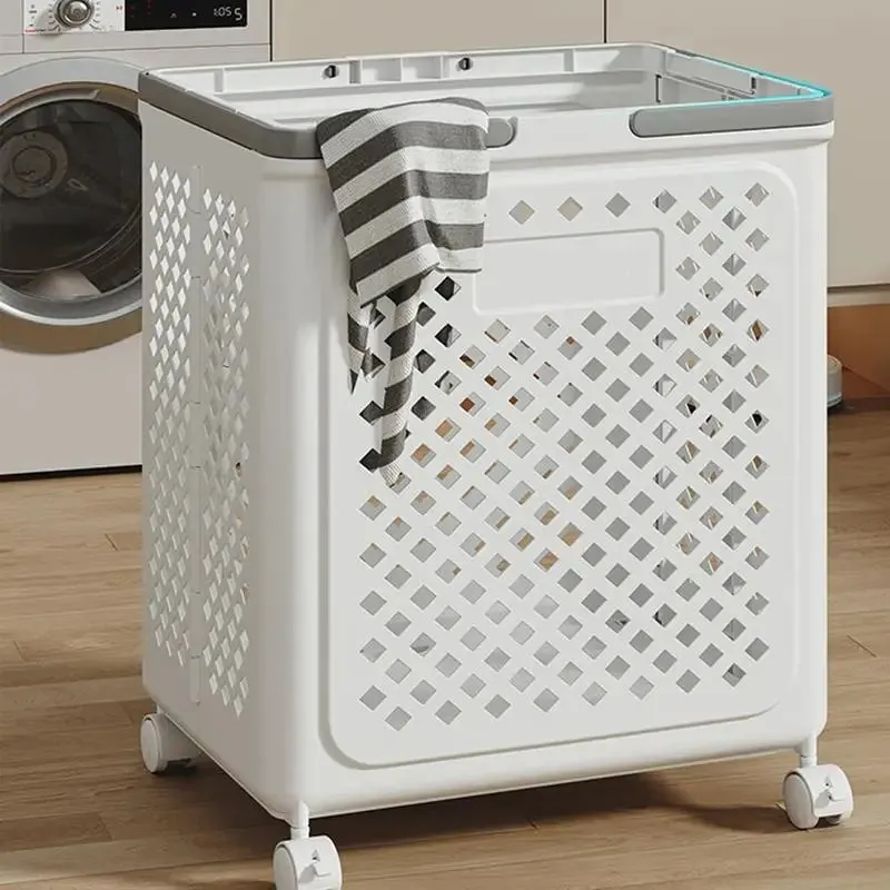 Rolling Foldable Laundry Hamper with Wheels – Ventilated & Durable
