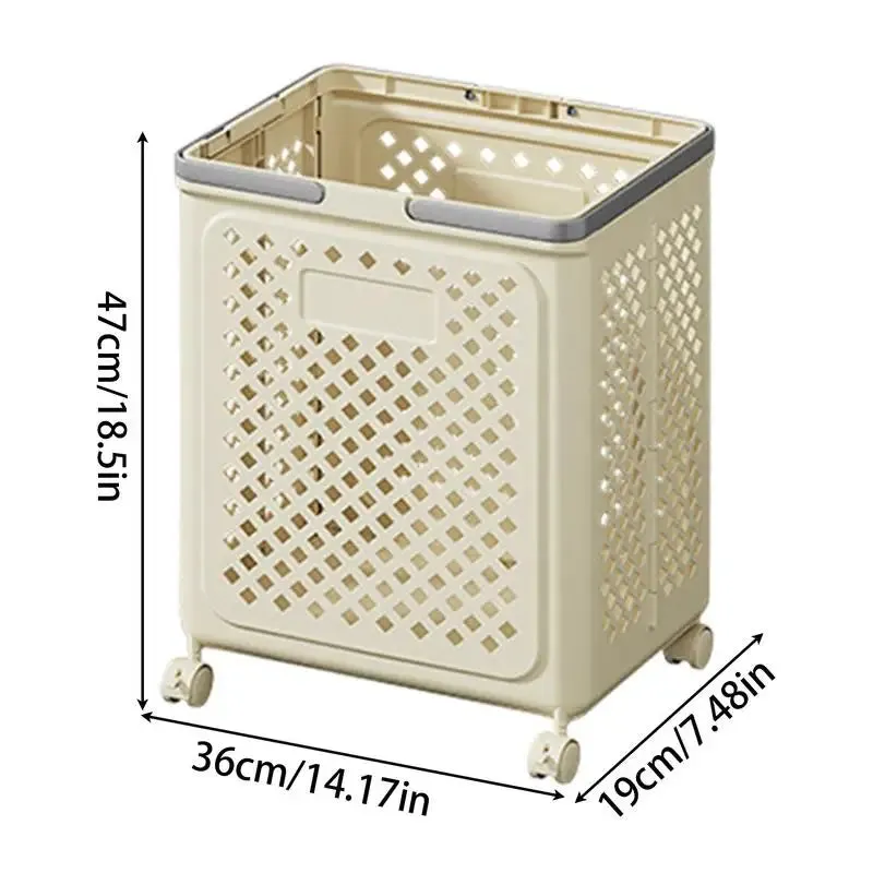Rolling Foldable Laundry Hamper with Wheels – Ventilated & Durable
