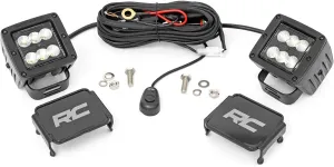 Rough Country 2" Black Series Square CREE Cube LED Lights | Flood - 70133BL