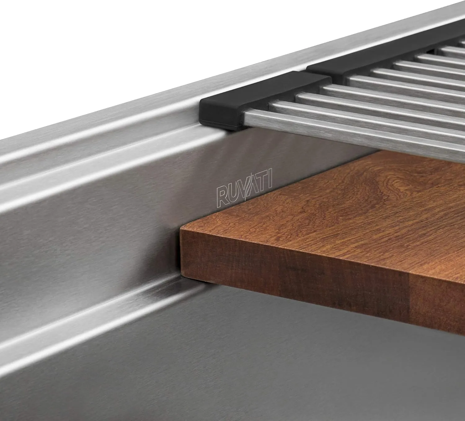 Ruvati 45-inch Workstation Ledge Kitchen Sink Undermount 16 Gauge Stainless Steel - RVH8333