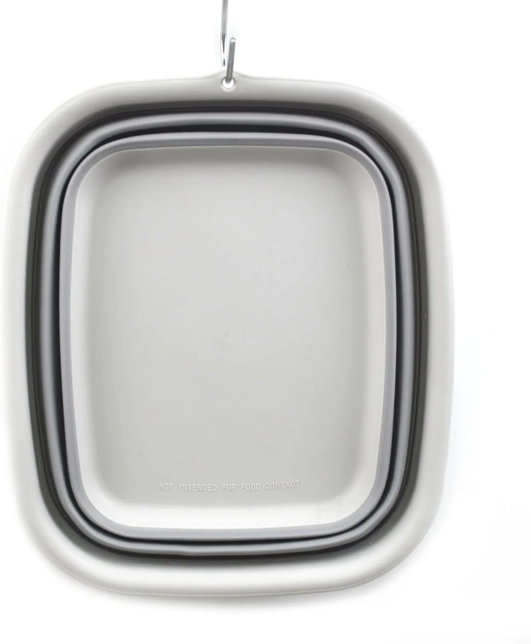 SAMMART 9.45L (2.5 Gallon) Collapsible Tub - Foldable Dish Tub - Portable Washing Basin - Space Saving Plastic Washtub (Grey, M)