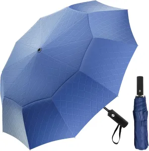 Satol 46/54/62 Inch Large Golf Umbrella, Windproof 10 Ribs Automatic Open/Close Oversize Double Canopy Vented Portable Folding Travel Umbrellas, UPF 50  Sun & Rain Compact Umbrellas for Outdoor