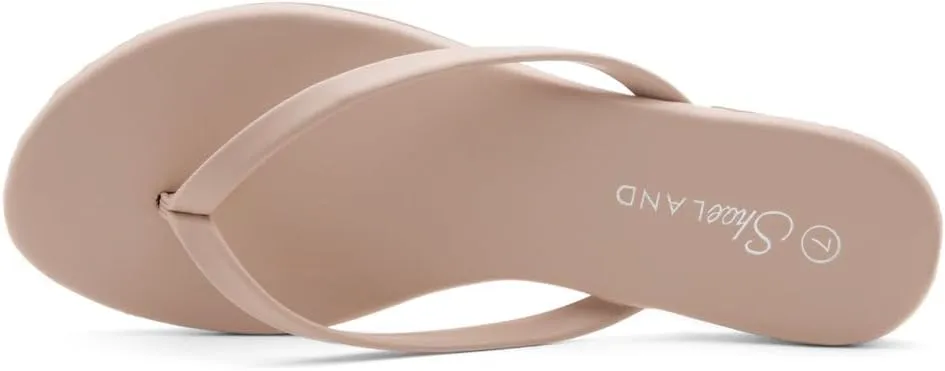 Shoe Land Flip Flops for Women 2025 - Memory Foam Slides & Flat Sandals | Ultra-Comfortable Thong Lightweight Summer Shoes for Beach, Pool & Dressy Outfits