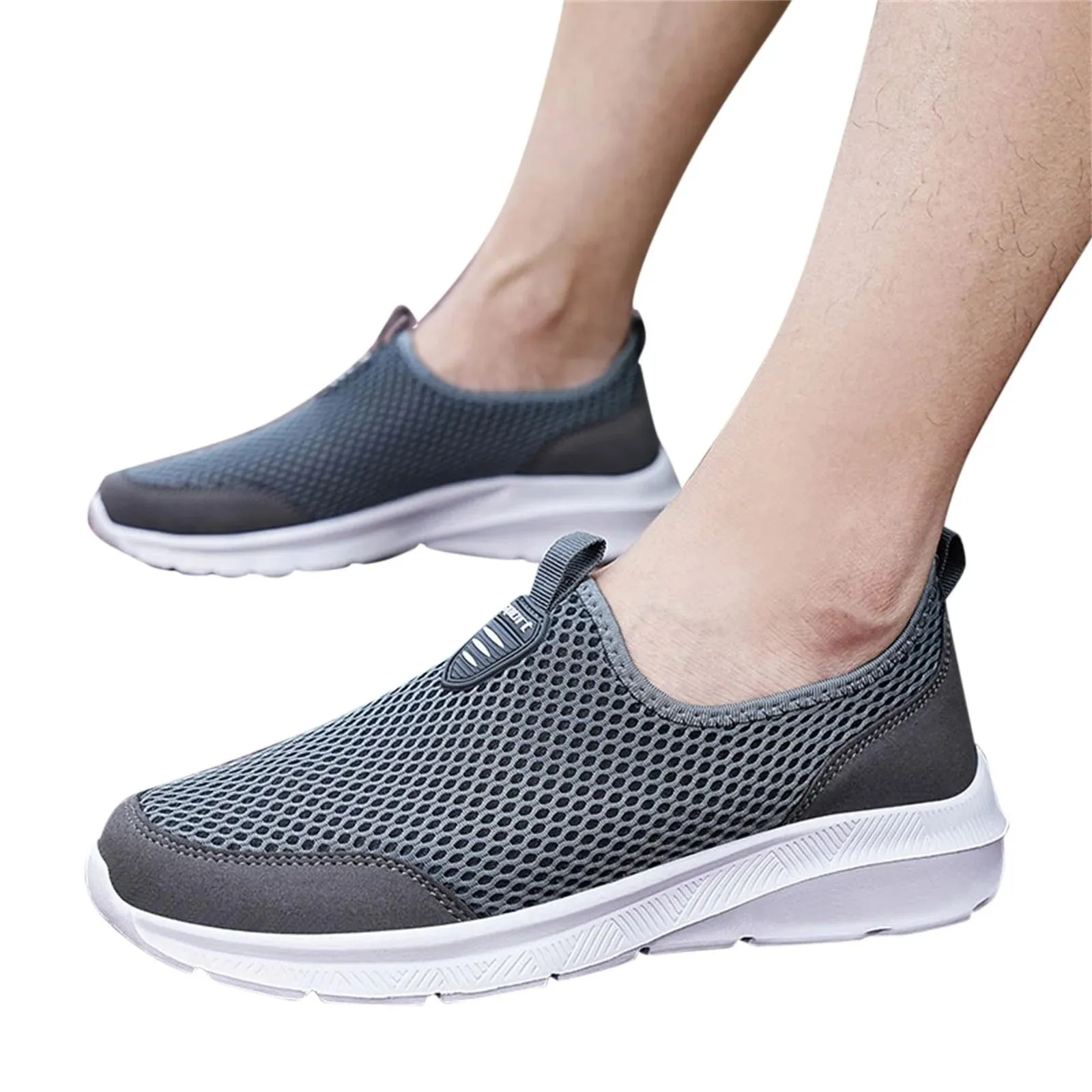 Shoes for Men Walking Shoes Comfortable Mens Shoes Grey 47
