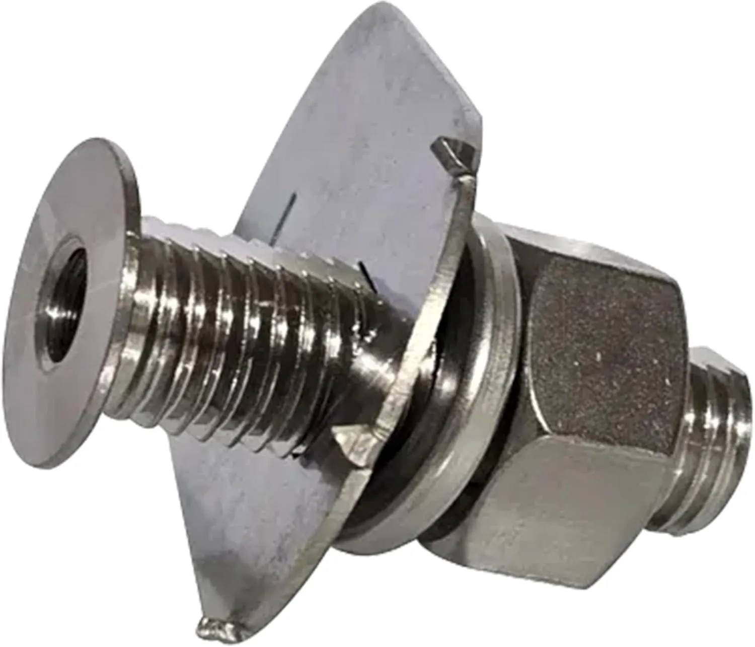 Single Flat Mount Boat & Dock Anchor Only – Heavy-Duty Stainless Steel, Tie Down Anchor - Supports Up to 2,500 lbs - Compatible with Wood, Aluminum, PVC & Concrete - Versatile & Secure Mounting