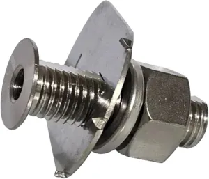 Single Flat Mount Boat & Dock Anchor Only – Heavy-Duty Stainless Steel, Tie Down Anchor - Supports Up to 2,500 lbs - Compatible with Wood, Aluminum, PVC & Concrete - Versatile & Secure Mounting