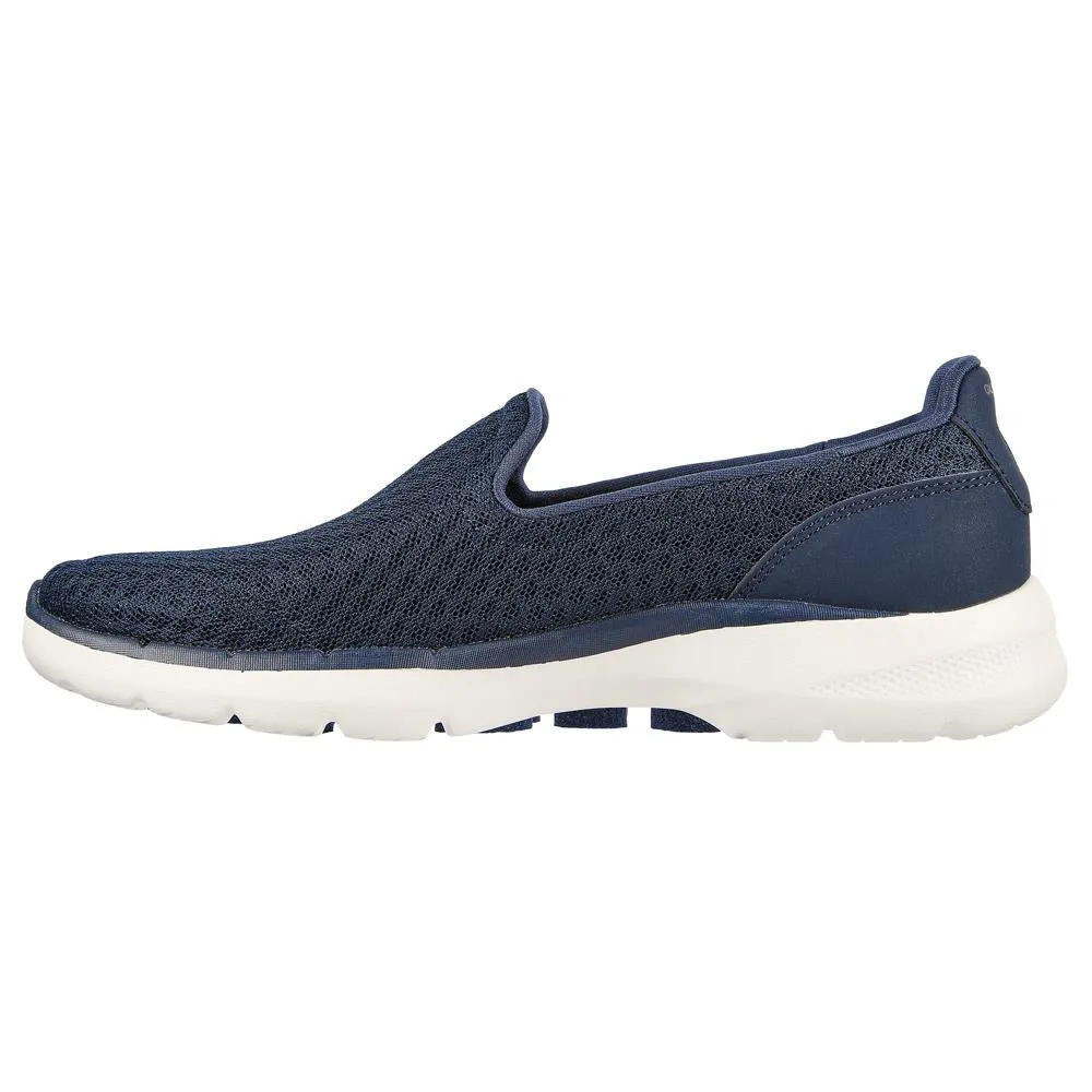 Skechers Ladies Go Walk 6.0 Big Splash Navy White Slip On Shoes 124508/NVW