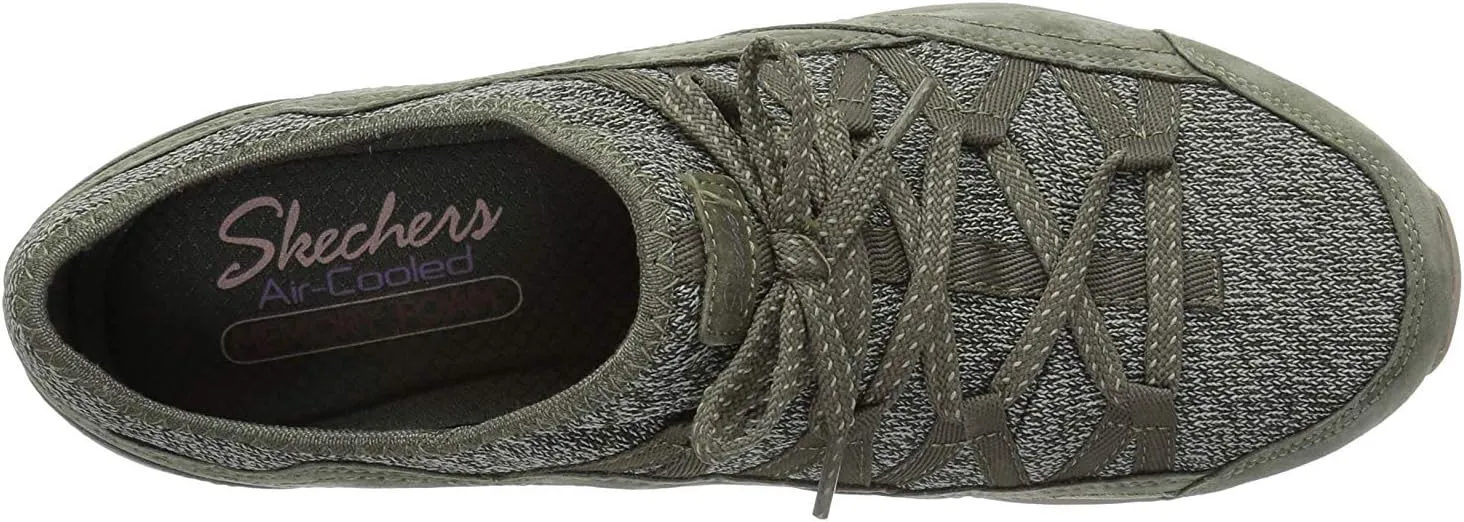Skechers Women's Seager-Zip Line-Fixed Bow Quarter Fit Slip-on Sneaker