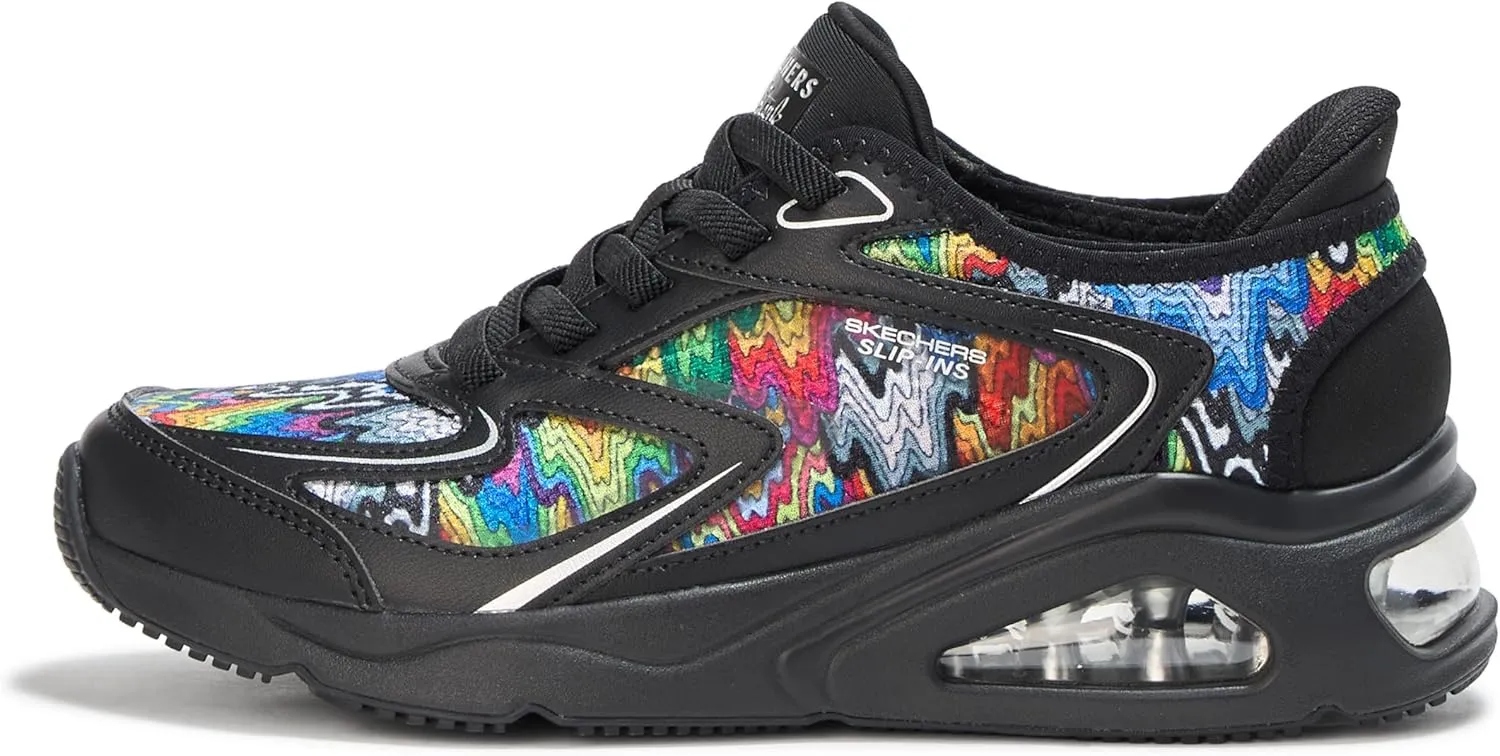 Skechers Women's Tres-air Uno-Iris Drip Hands Free Slip-ins Sneaker