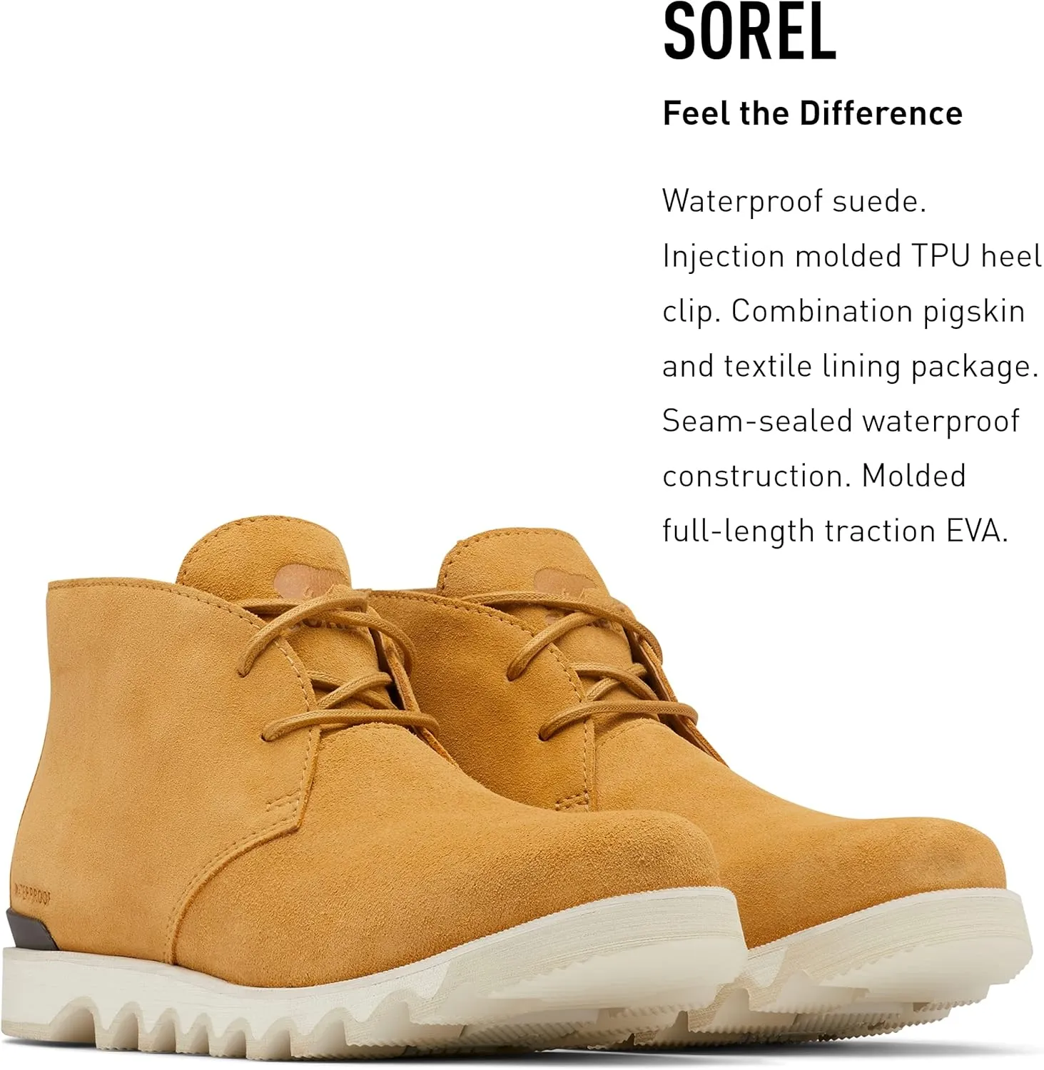 Sorel Men's Kezar Chukka WP Boot — Waterproof Leather Rain Boot