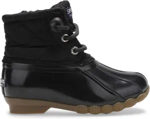 Sperry Saltwater Boot, Black, 9 US Unisex Little Kid