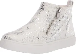 Steve Madden Girls Shoes JREGGIE Sneaker, White/Silver Snake,12 M US