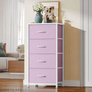 Storage Drawer with 4 Drawers - Fabric Dressers for Kids, Dresser for