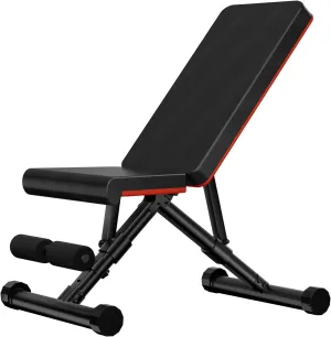 Sweetcrispy Ajustable Weight Bench for Home Gym, Foldable Workout Bench for Full Body Exercise or Strength Training, 795LBS Capacity Incline Decline Sit Up Exercise Bench Press