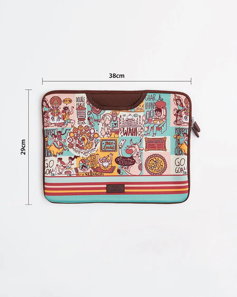 TEAL By Chumbak Indie Pop Laptop Sleeve - 15inch