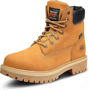 Timberland PRO Men's Direct Attach 6 Inch Soft Toe Insulated Waterproof Industrial Work Boot, Wheat Nubuck, 13 M