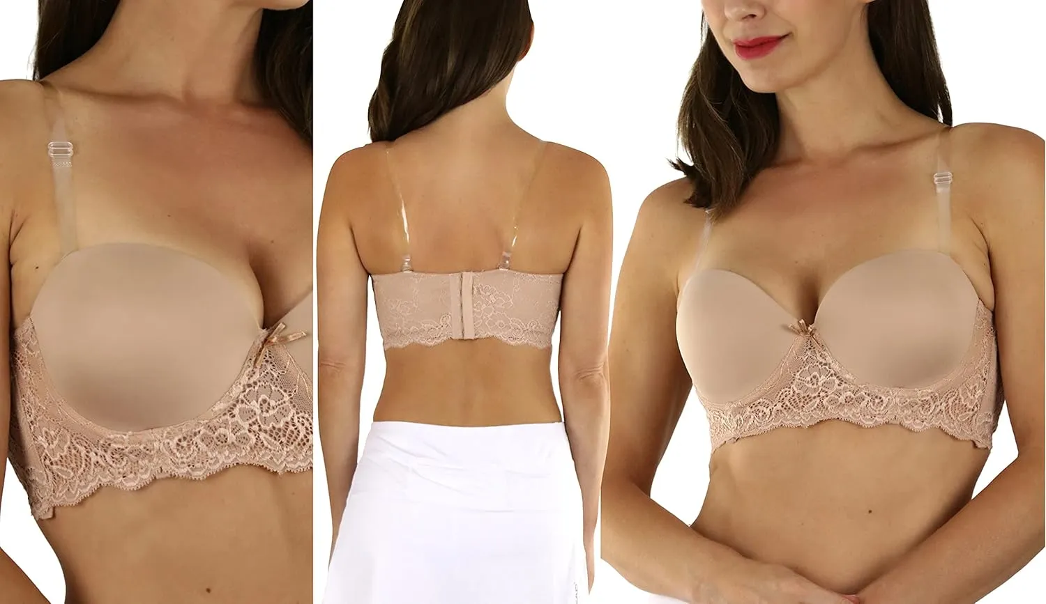 ToBeInStyle Women's Shaping Floral Lace Boned Bustier