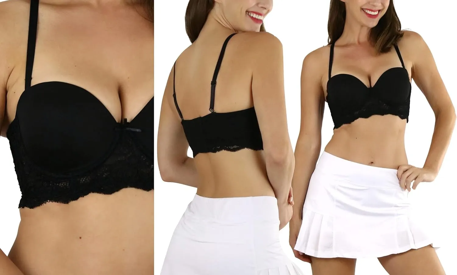 ToBeInStyle Women's Shaping Floral Lace Boned Bustier