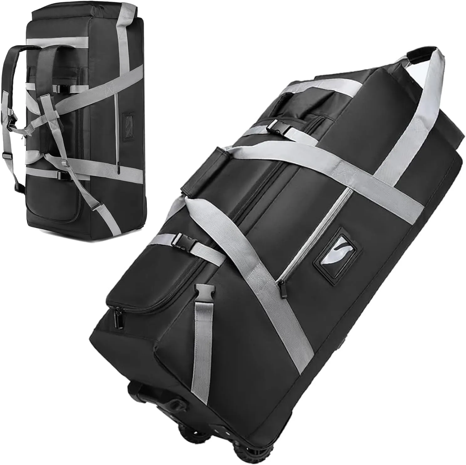 Travel Duffle Bag with Wheels, 89L Large Capacity Rolling Duffle Bag for Travel, Duffle Roller Bags Rolling Luggage Bag with Multi-pocket for Travel (30.7in*12.6in*13in)