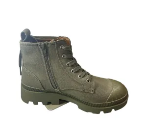 Universal Thread Womens Teagan Combat Boots Green Textile Mid High Heel