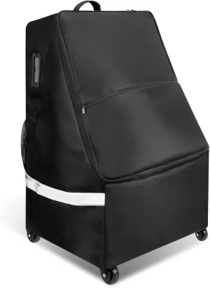 Upgrade Carseat Travel Bag for Airplane With Wheels, Car Seat Travel Bag WIth Wheels, Carseat Travel Bag for Airplane, Rolling Car Seat Travel Bag for Infant Toddler Seats, Easy to Transport