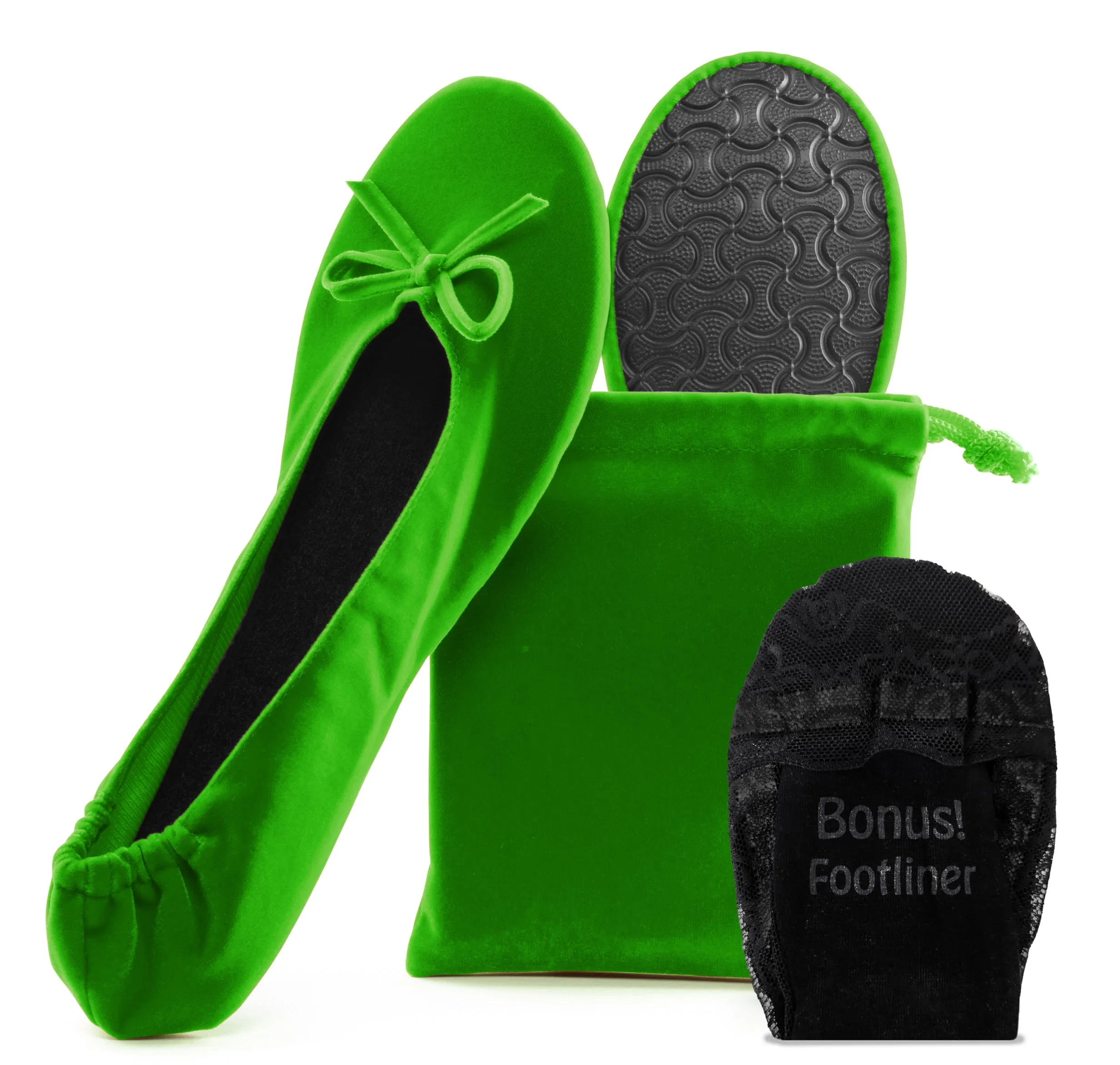 Velvet Ballet Flats Foldable Flats Women's Shoes