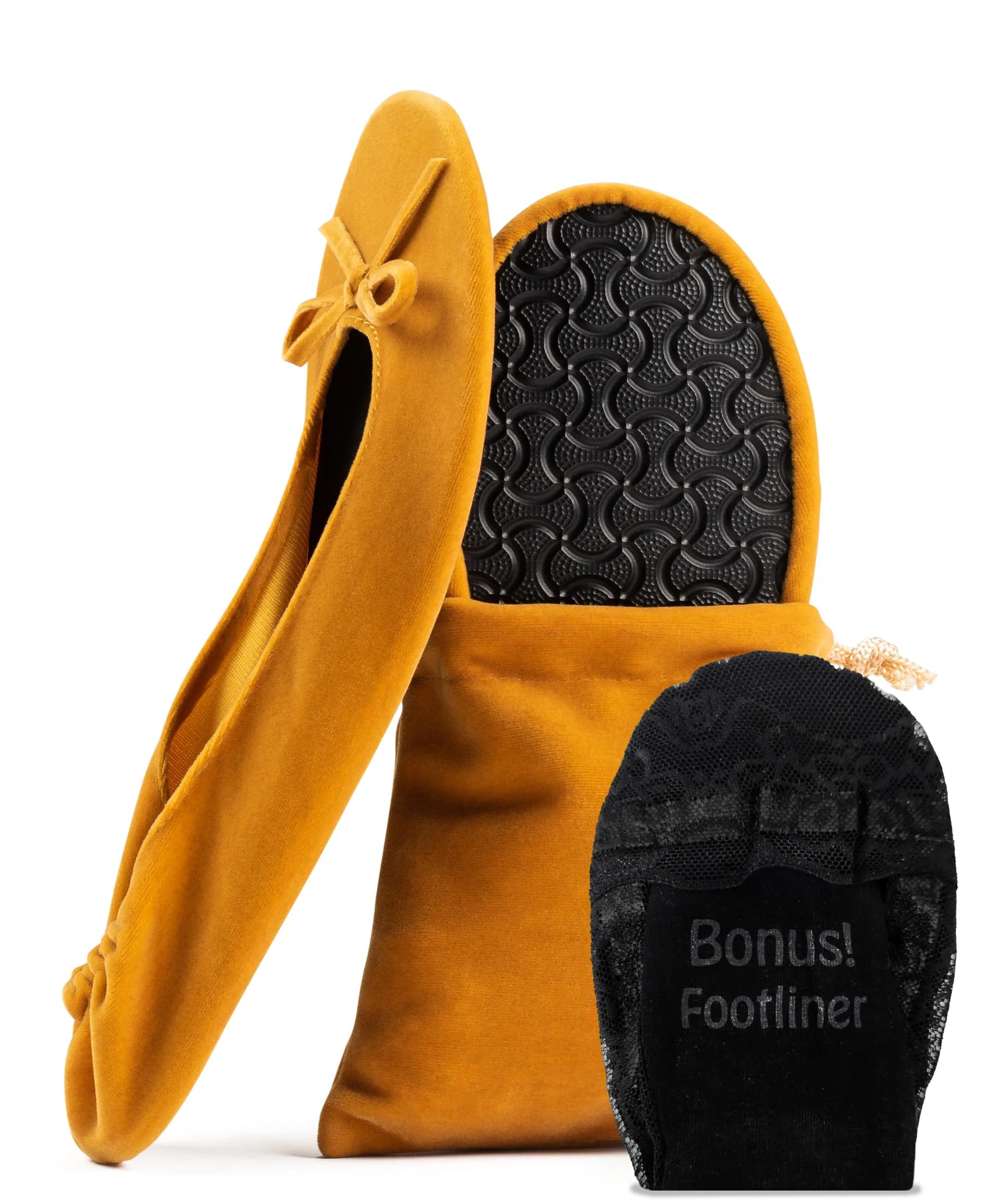 Velvet Ballet Flats Foldable Flats Women's Shoes