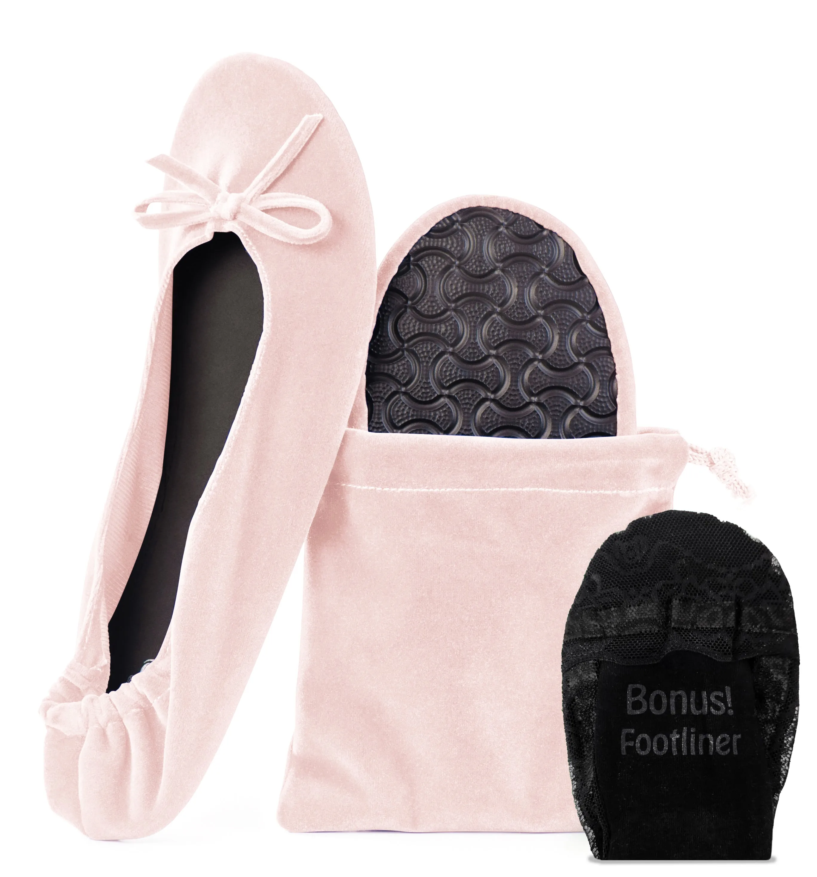 Velvet Ballet Flats Foldable Flats Women's Shoes