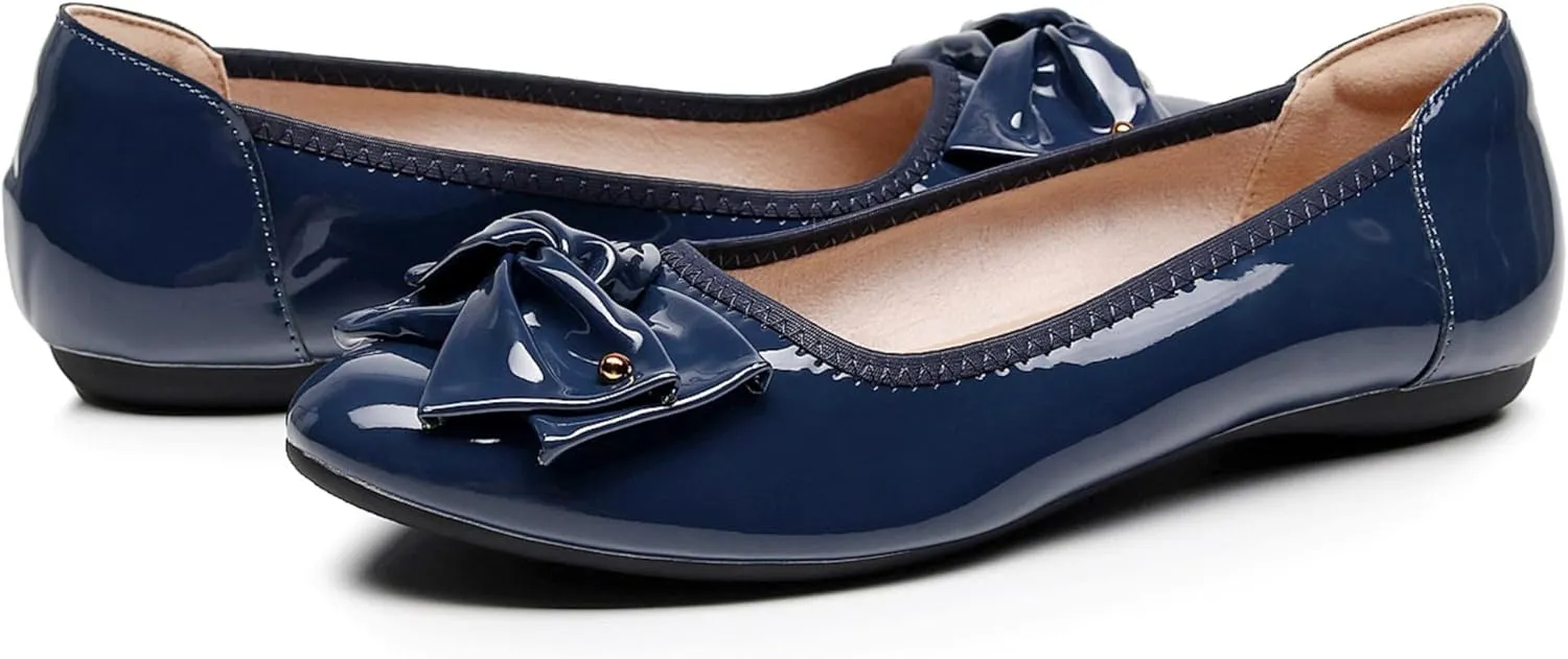 VenusCelia Women's Bows Dance Flats Shoes