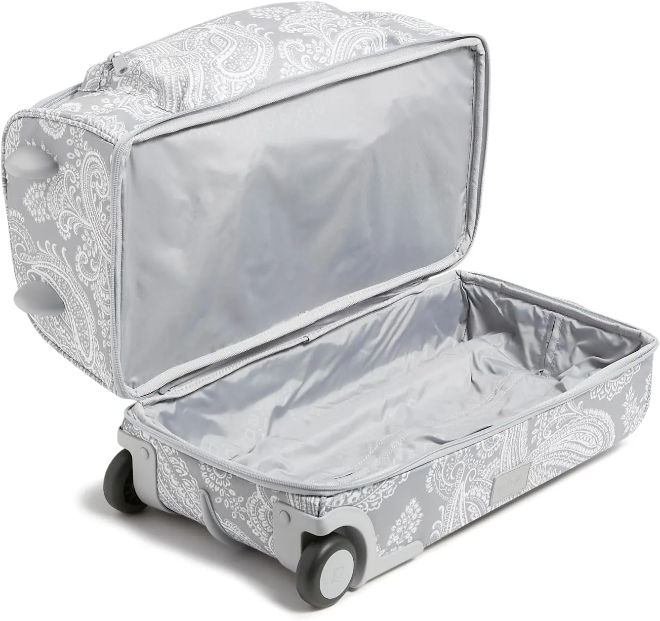 Vera Bradley Recycled Ripstop Foldable Rolling Duffle Bag, Cloud Gray Paisley