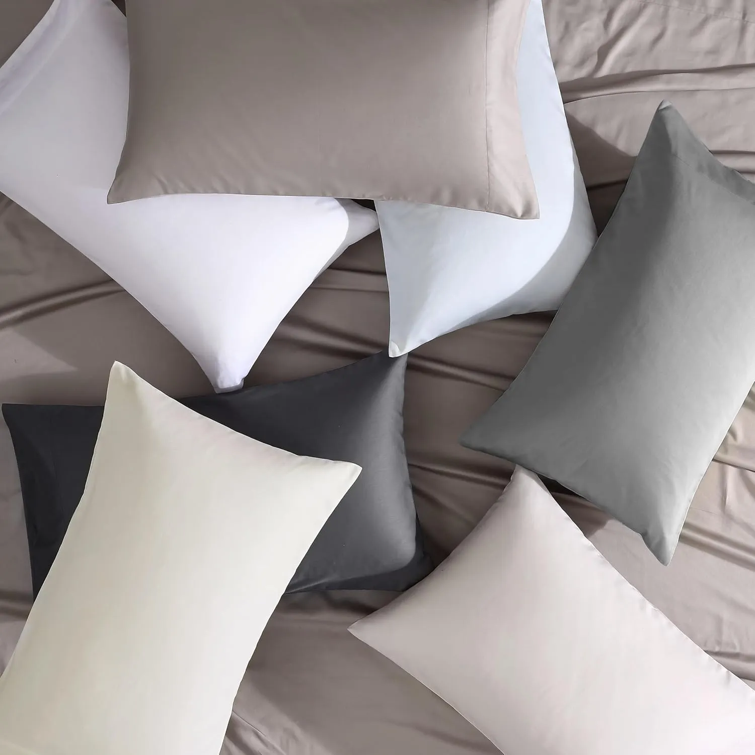 Vera Wang - Queen Sheet Set, Luxury Sateen Cotton Bedding, 800 Thread Count, Soft & Smooth Room Essentials (Pale Blue, Queen)