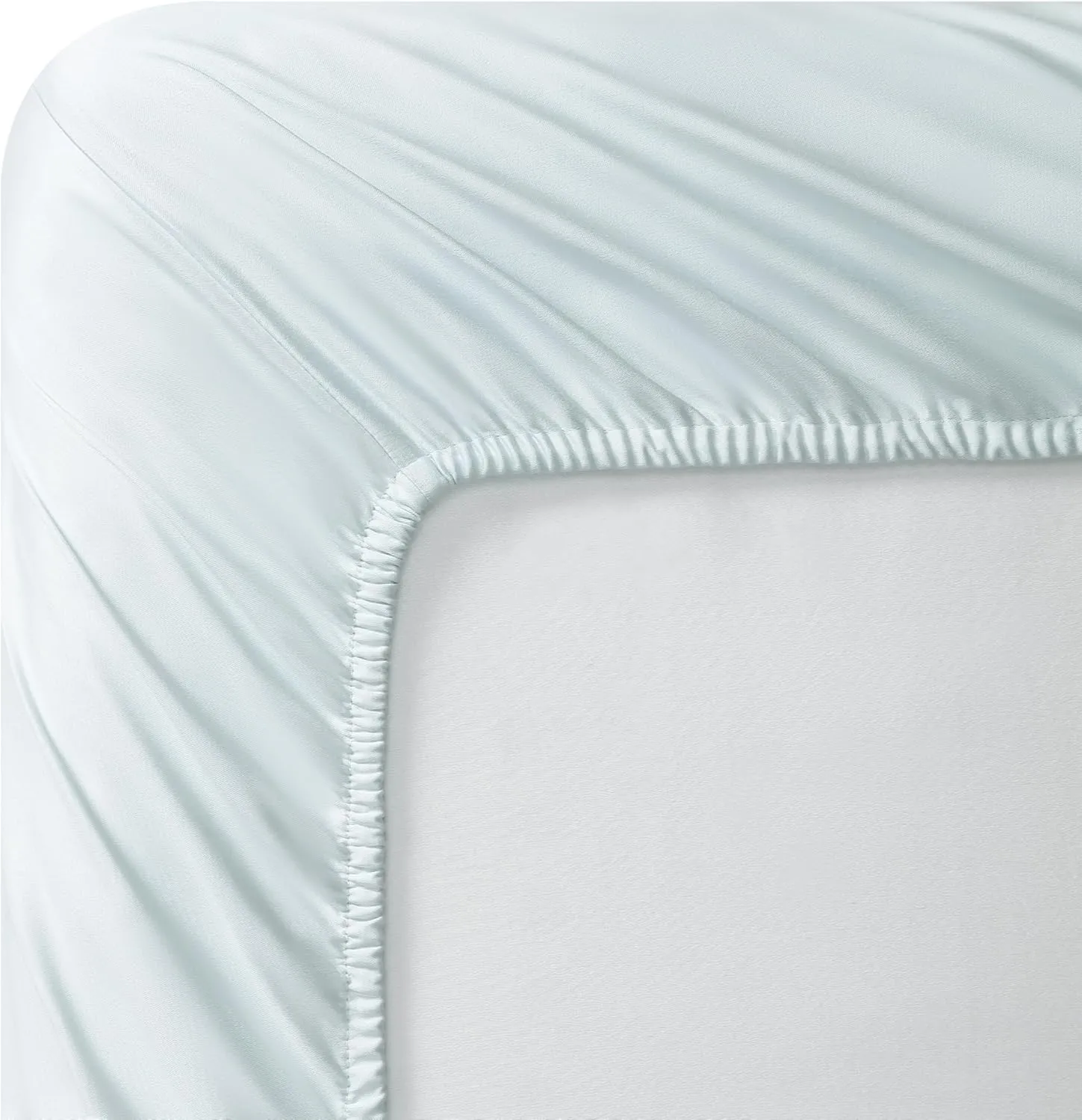 Vera Wang - Queen Sheet Set, Luxury Sateen Cotton Bedding, 800 Thread Count, Soft & Smooth Room Essentials (Pale Blue, Queen)