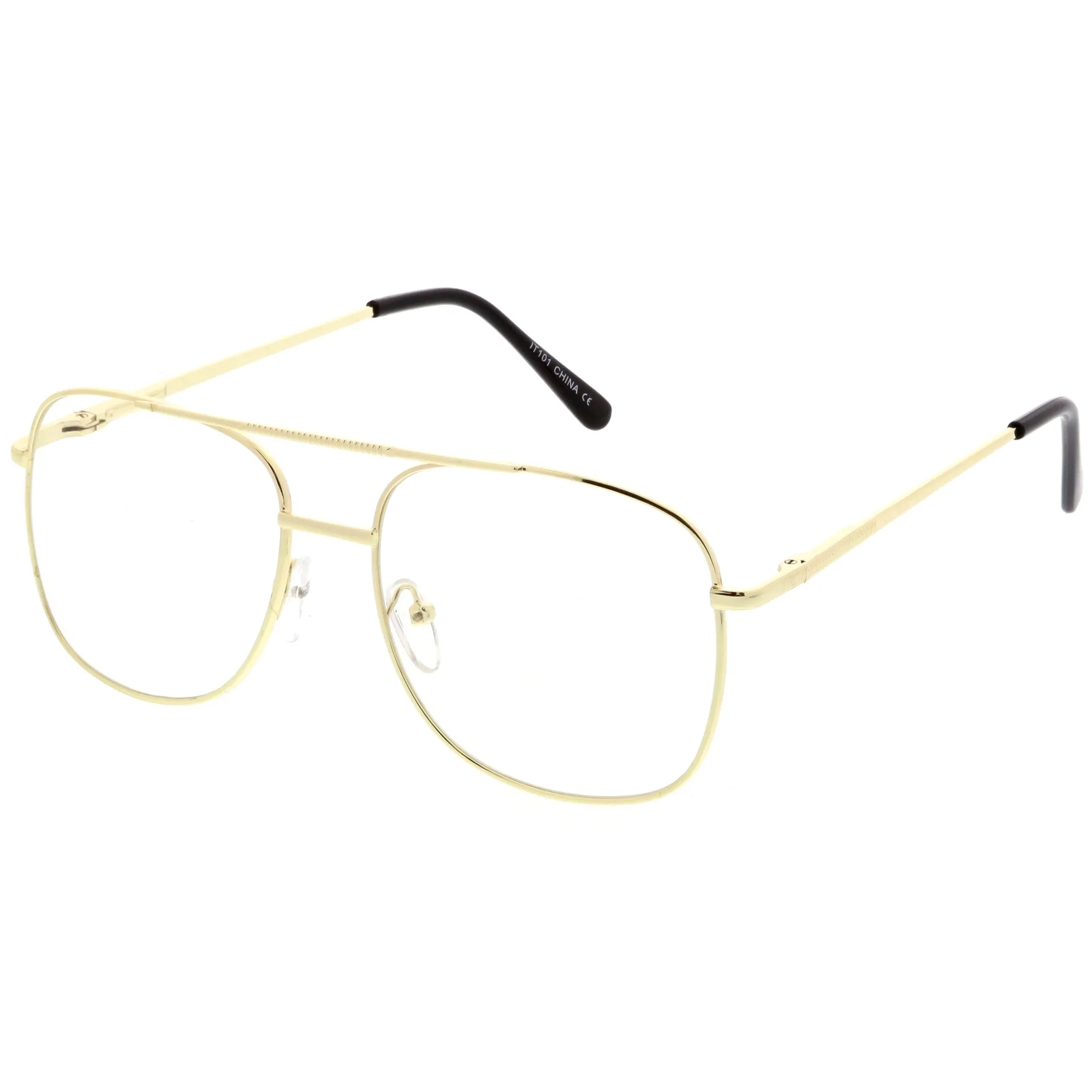 Vintage Indie Large Square Clear Lens Glasses C307