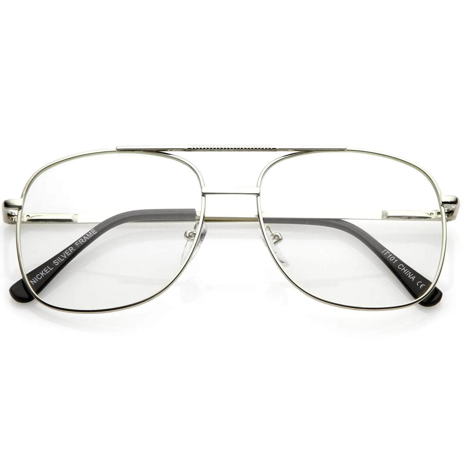Vintage Indie Large Square Clear Lens Glasses C307
