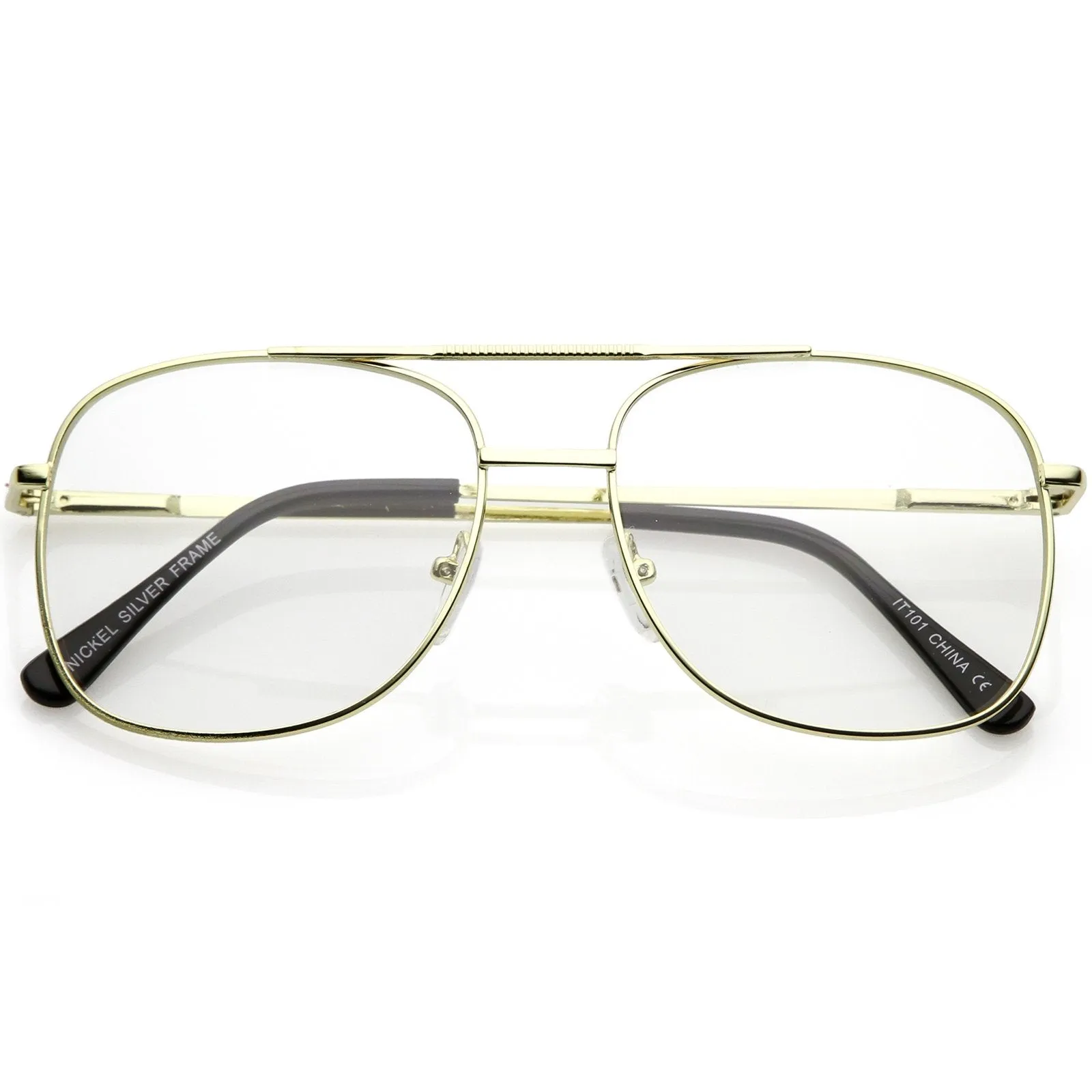 Vintage Indie Large Square Clear Lens Glasses C307