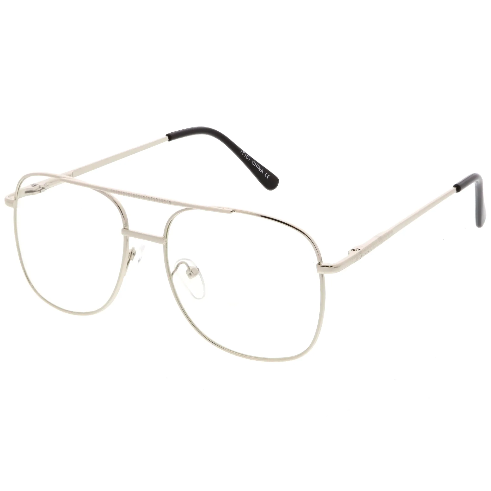 Vintage Indie Large Square Clear Lens Glasses C307