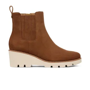 Vionic Aria Wedge Boot (Women) - Hazelnut Brown Waxed Suede