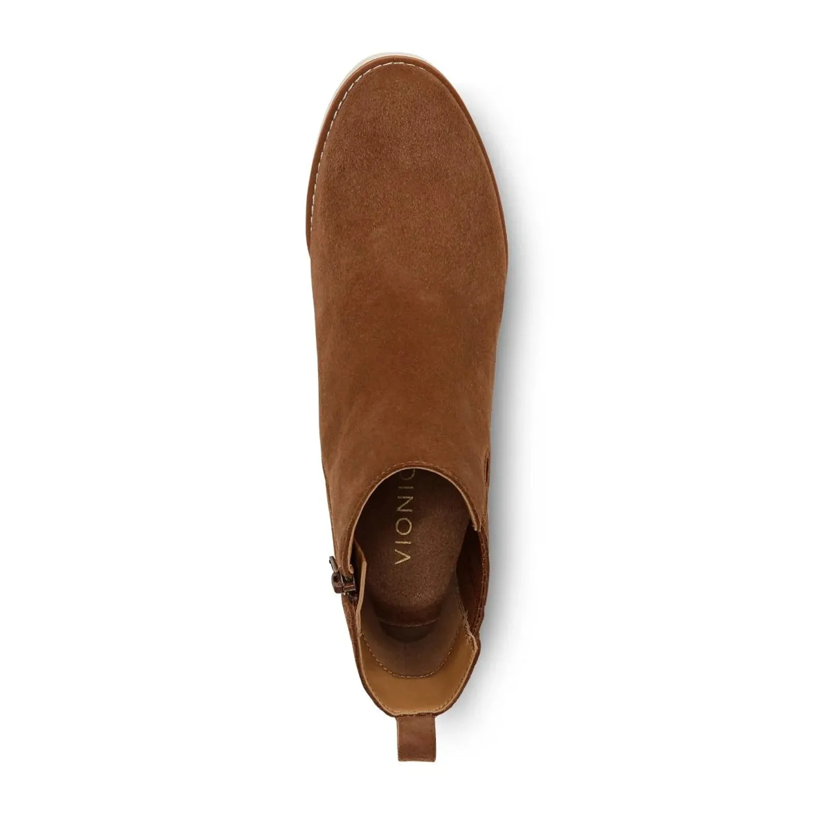 Vionic Aria Wedge Boot (Women) - Hazelnut Brown Waxed Suede