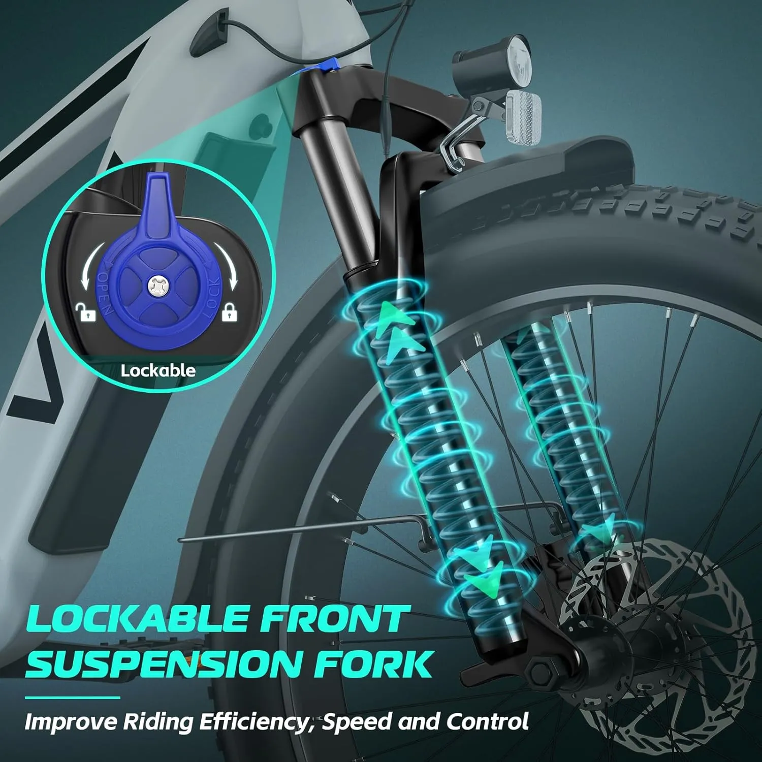 Vivi ACE01 Electric Bike for Adults, 26" x 4.0 Fat Tire Ebike, 1475W Peak Motor Torque Sensor Electric Mountain Bike, 25MPH Electric Bicycle with 48V 15AH Battery, Hydraulic Brake, UL 2849 Certified