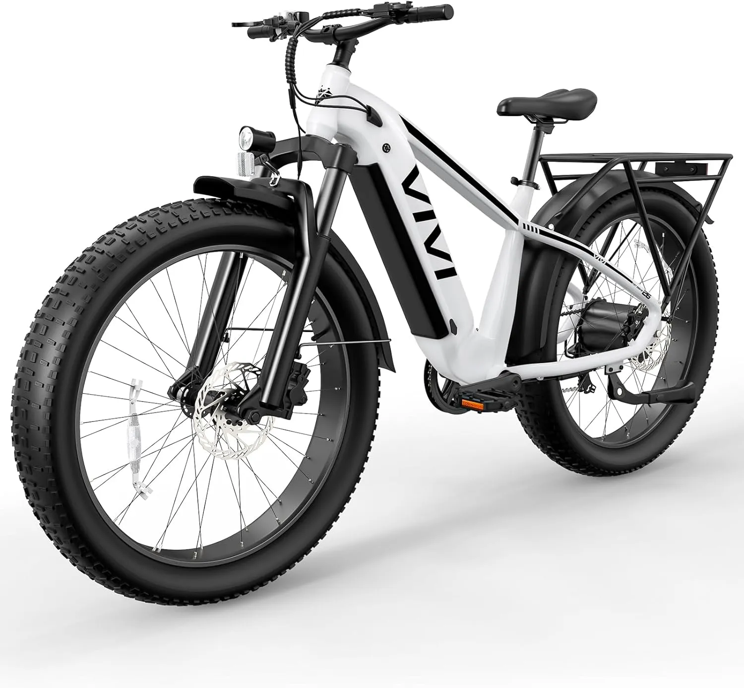 Vivi ACE01 Electric Bike for Adults, 26" x 4.0 Fat Tire Ebike, 1475W Peak Motor Torque Sensor Electric Mountain Bike, 25MPH Electric Bicycle with 48V 15AH Battery, Hydraulic Brake, UL 2849 Certified