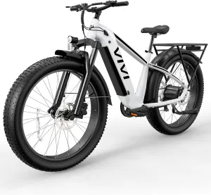 Vivi ACE01 Electric Bike for Adults, 26" x 4.0 Fat Tire Ebike, 1475W Peak Motor Torque Sensor Electric Mountain Bike, 25MPH Electric Bicycle with 48V 15AH Battery, Hydraulic Brake, UL 2849 Certified