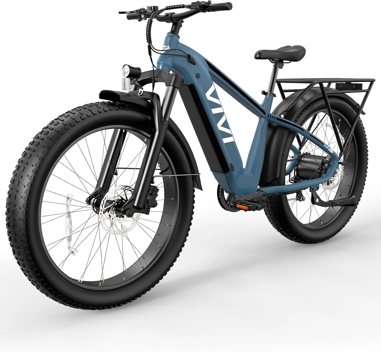 Vivi ACE01 Electric Bike for Adults, 26" x 4.0 Fat Tire Ebike, 1475W Peak Motor Torque Sensor Electric Mountain Bike, 25MPH Electric Bicycle with 48V 15AH Battery, Hydraulic Brake, UL 2849 Certified