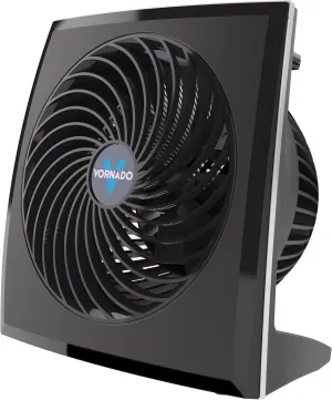 Vornado 573 Compact Flat Panel Air Circulator Fan, 3 Speeds, Moves Air 60 Feet, Fan for Bedroom, Home, Office, Black