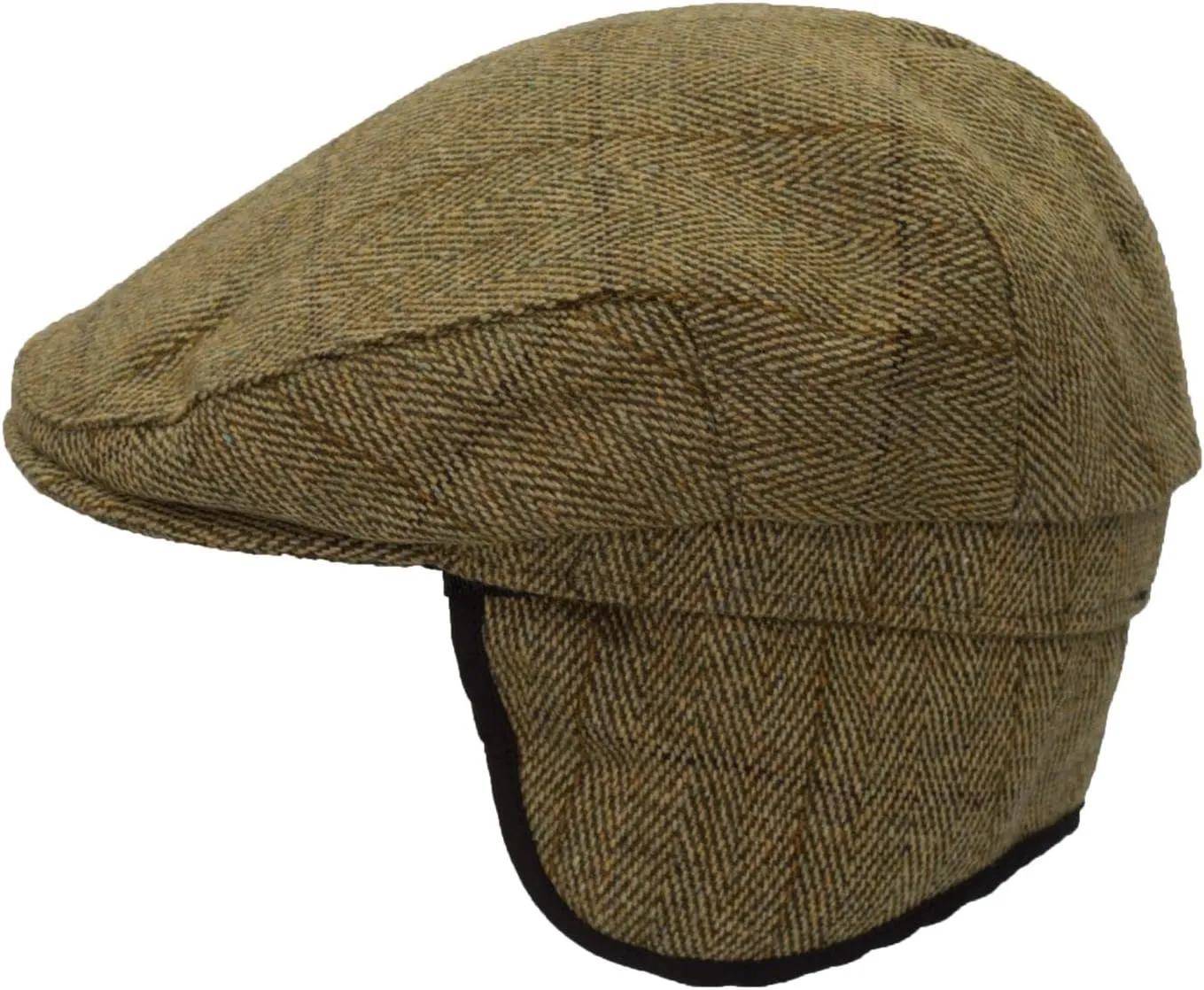 Walker and Hawkes - Derby Tweed Eddie Flat Cap w/Foldable Ear Flaps