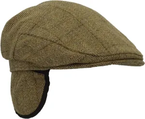 Walker and Hawkes - Derby Tweed Eddie Flat Cap w/Foldable Ear Flaps