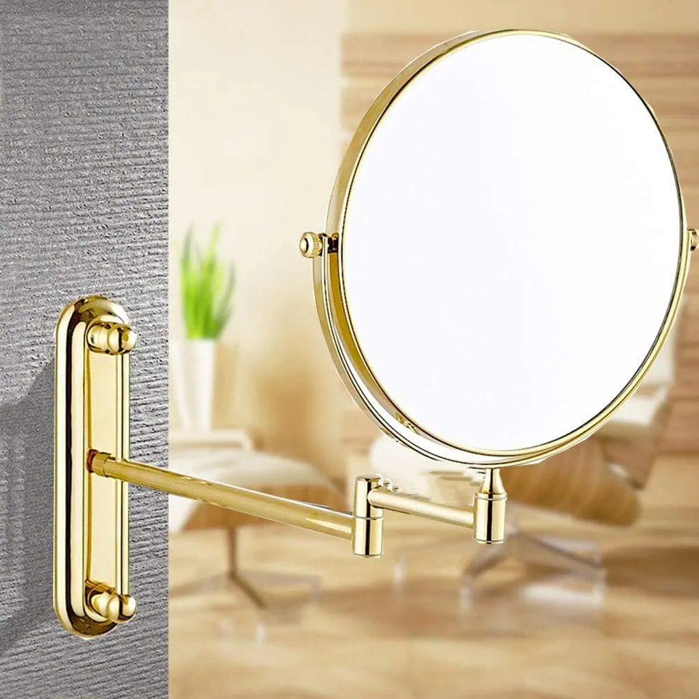 Wall Mounted Makeup Mirror, Magnifying Wall Bathroom Mirror with 3/5/7/10X Magnification, 360 Degree Swivel Rotation with Distortion Free View, for Girls(8in,3X)