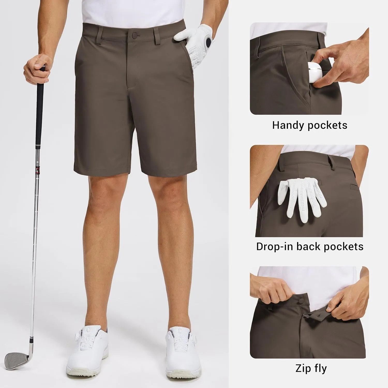 Willit Men's Golf Shorts Stretch Work Dress Shorts Quick Dry Athletic Casual Shorts with Pockets 7"/ 9"/11''
