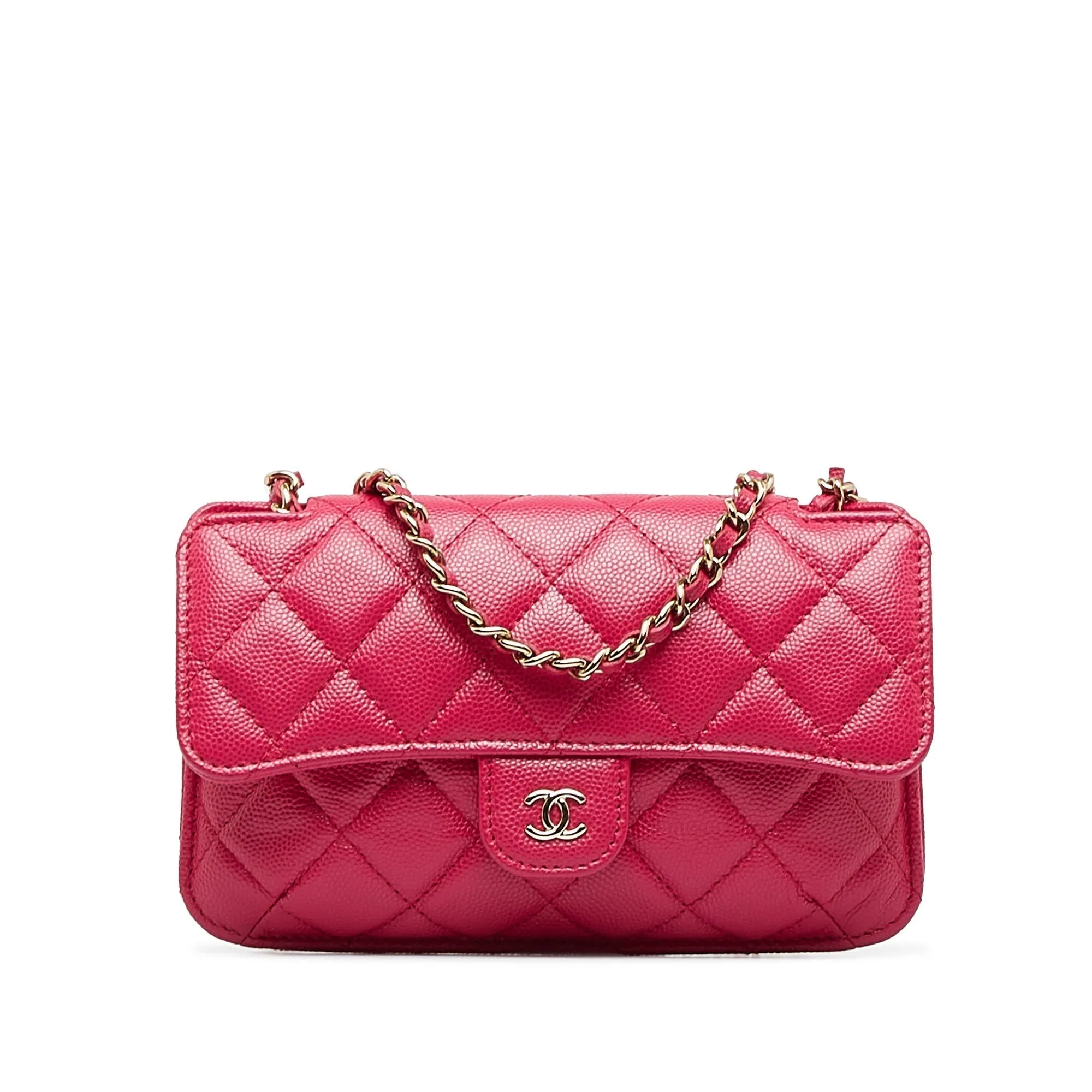 with Chain Tote Foldable Quilted Wholesale pricing Chanel Printed Pink Caviar Varied selection Fabric