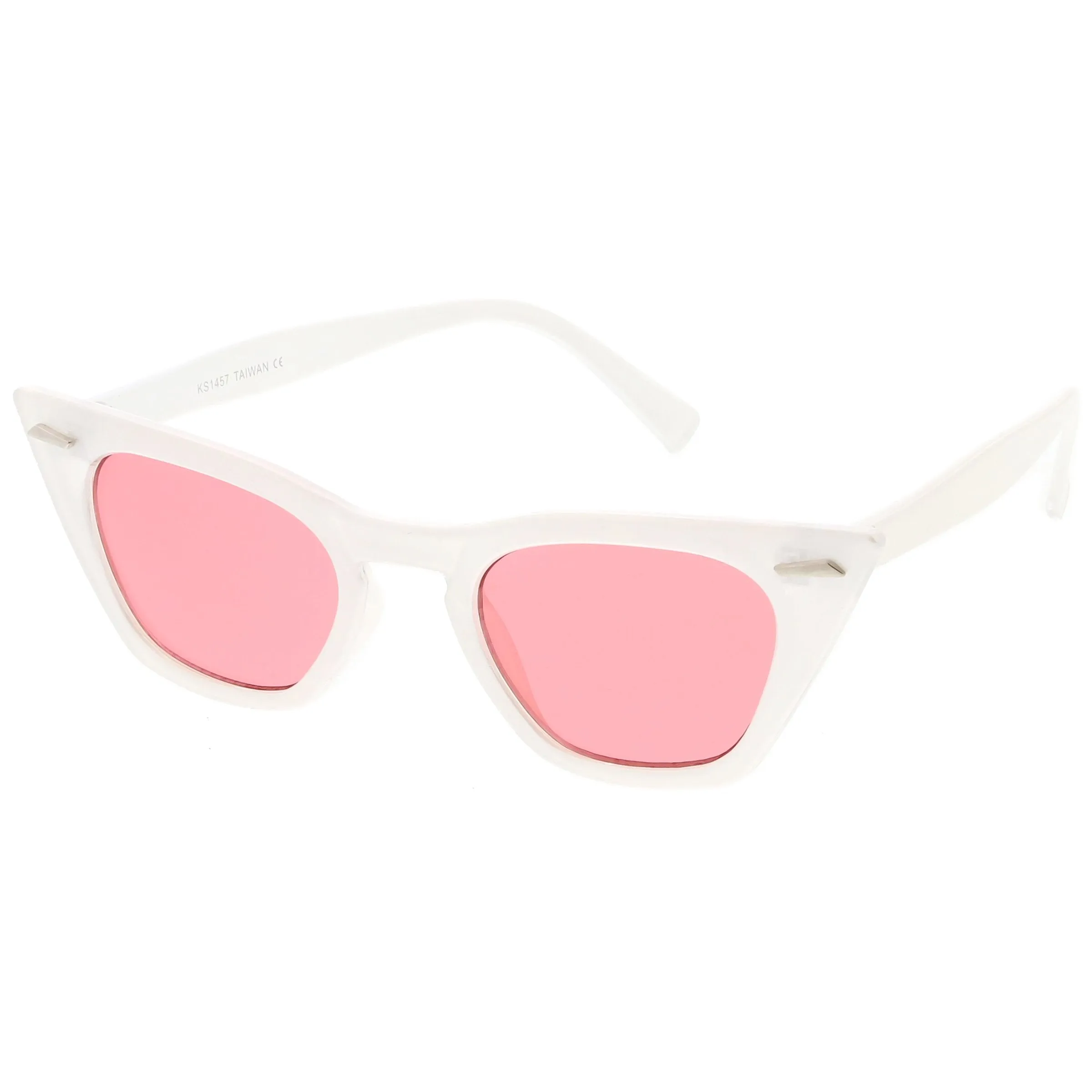 Women's Color Tone 90's Small Cat Eye Sunglasses C563